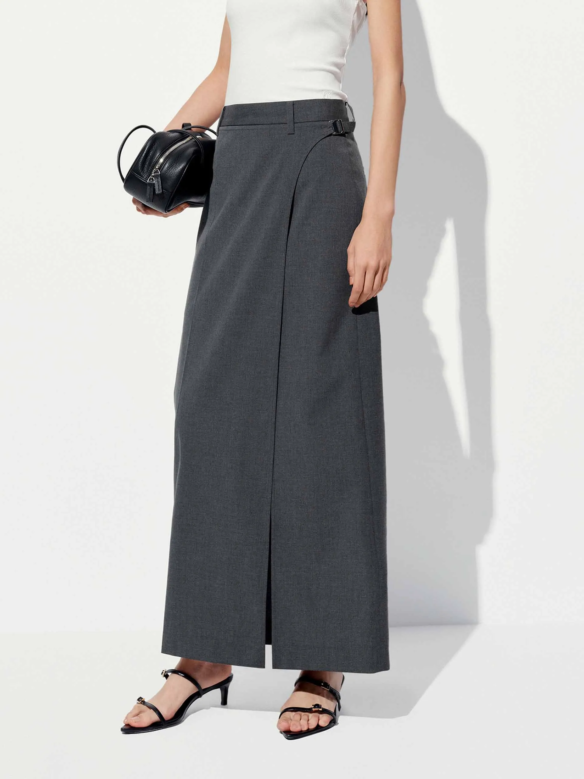 Front Slit Maxi Skirt sold by Mo&Co product image thumbnail 4