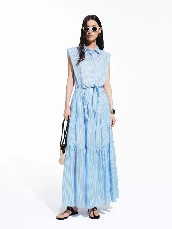 Linen Blend Sleeveless Dress sold by Mo&Co