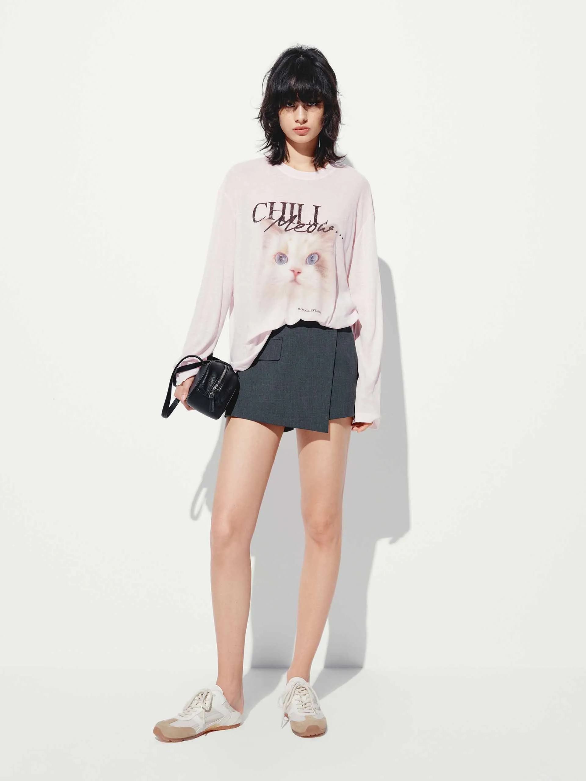 Front Cat Loose T-shirt sold by Mo&Co product image thumbnail 2