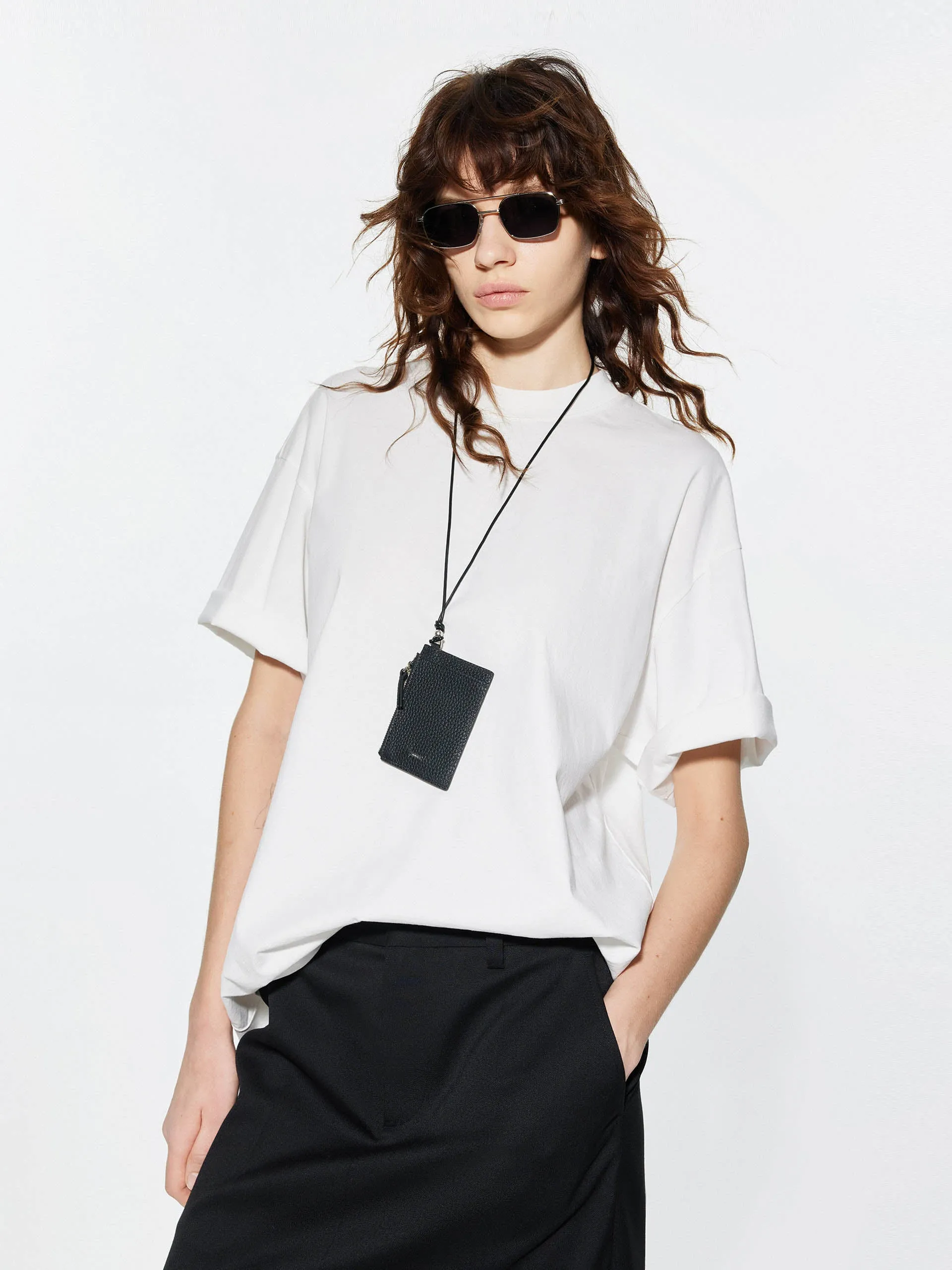 Round Neck Midi Length T-shirt sold by Mo&Co
