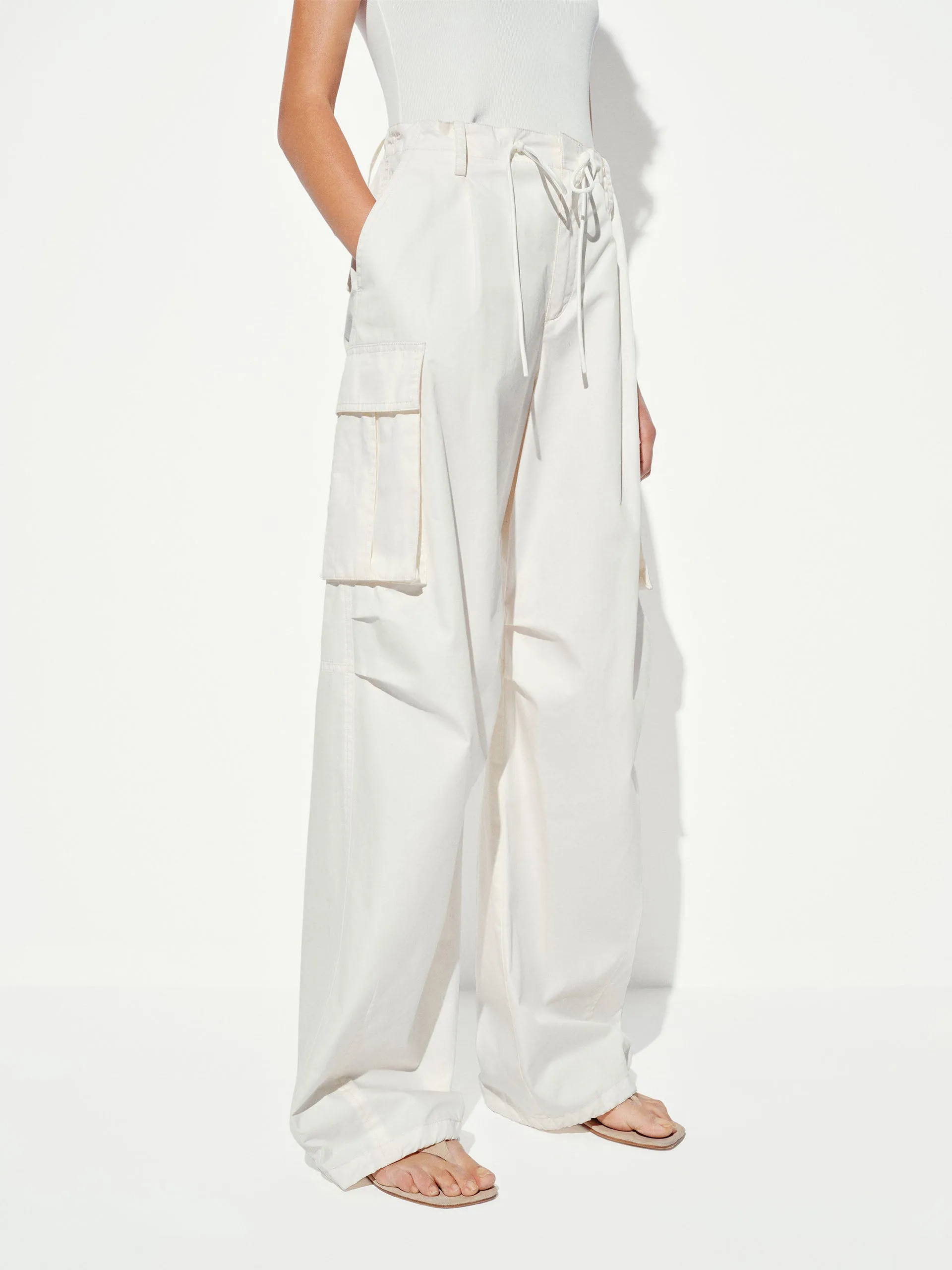 Cotton Barrel Leg Cargo Pants sold by Mo&Co product image thumbnail 3