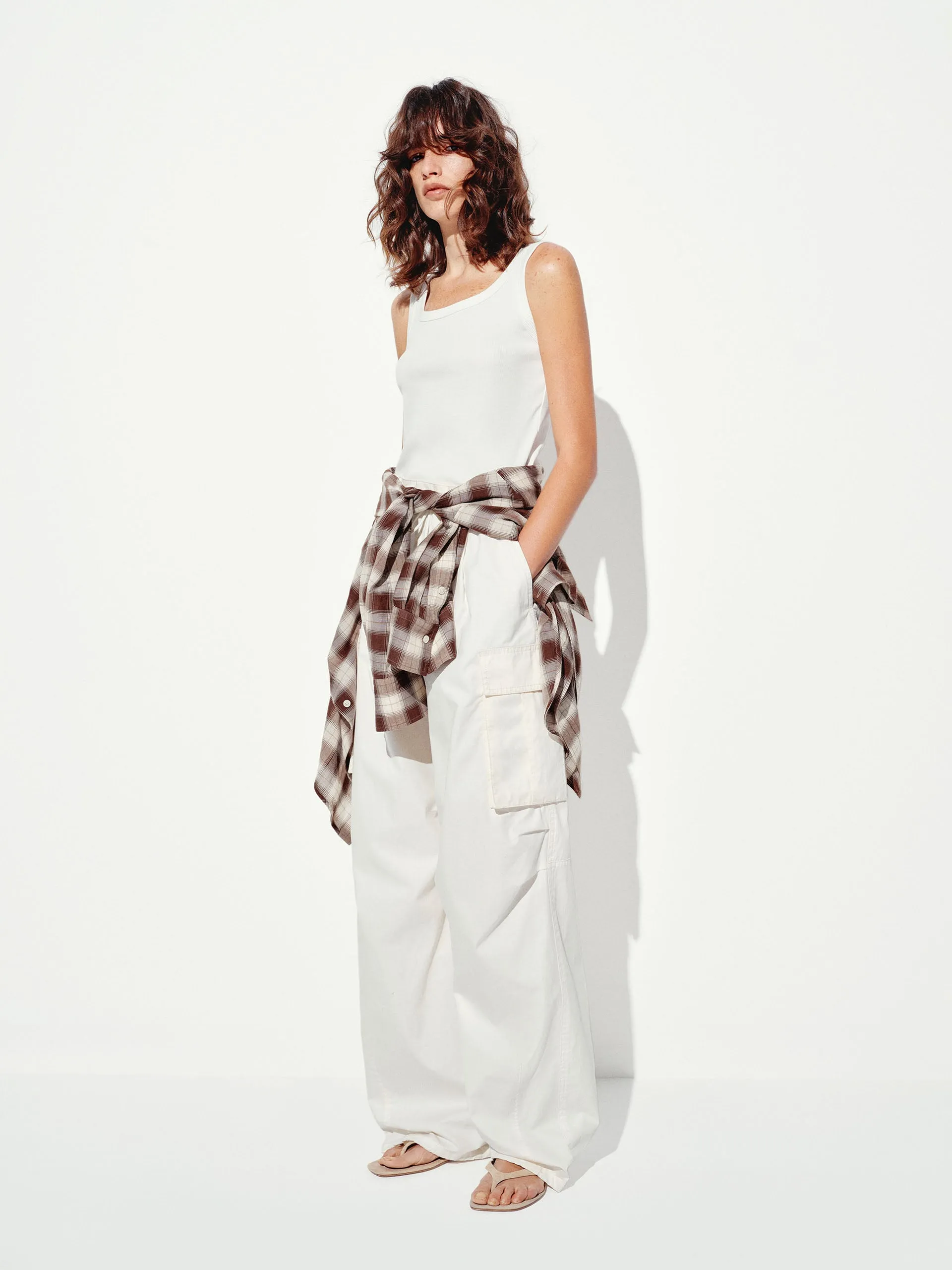 Cotton Barrel Leg Cargo Pants sold by Mo&Co product image thumbnail 2