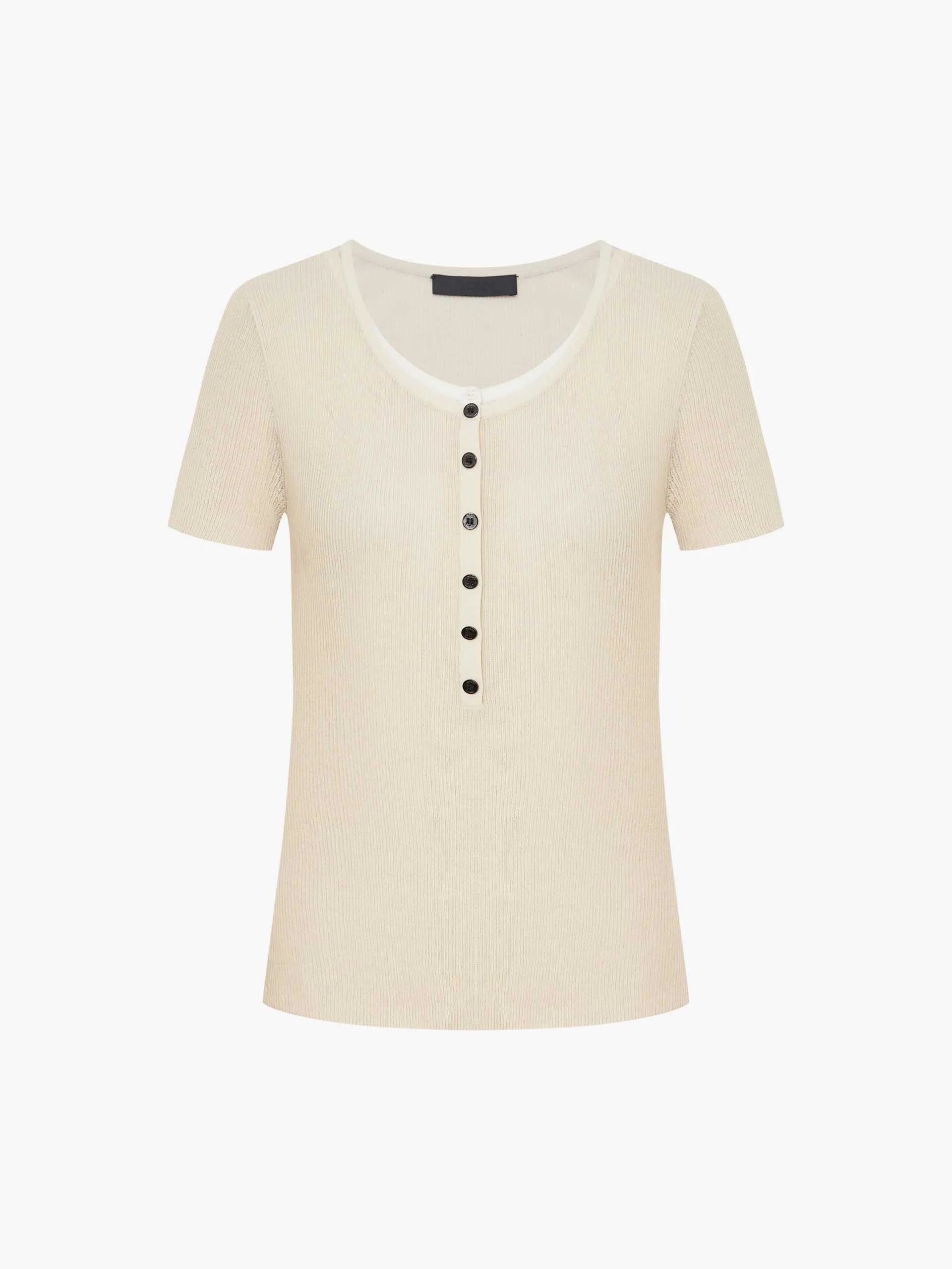 Half Button Contrast Top sold by Mo&Co product image thumbnail 5