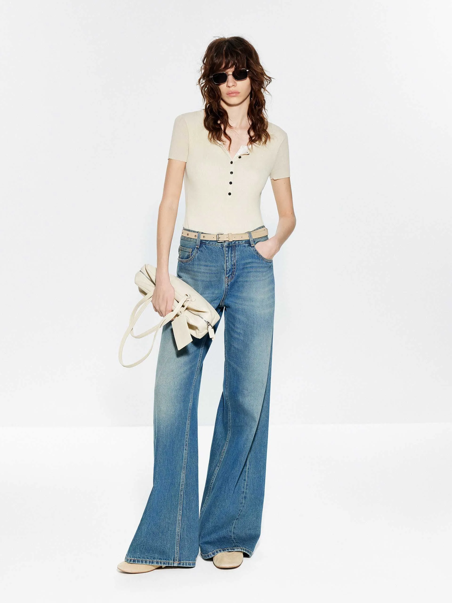 Half Button Contrast Top sold by Mo&Co product image thumbnail 2