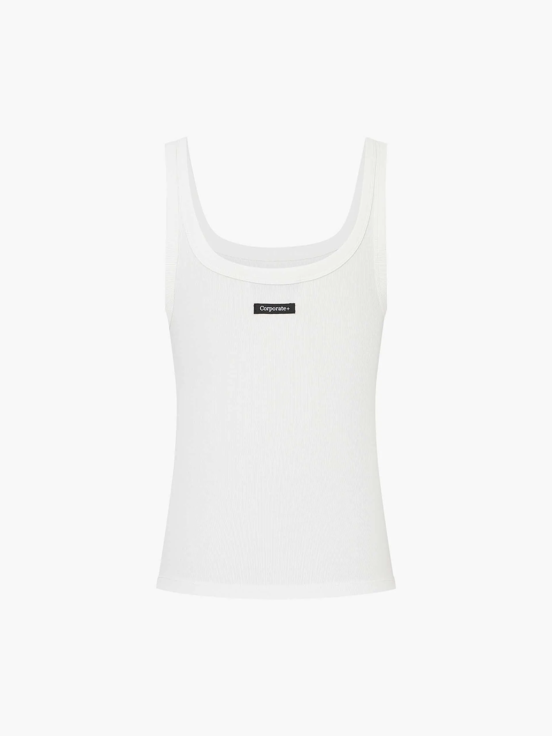 U-neck Cotton Blend Tank sold by Mo&Co product image thumbnail 5