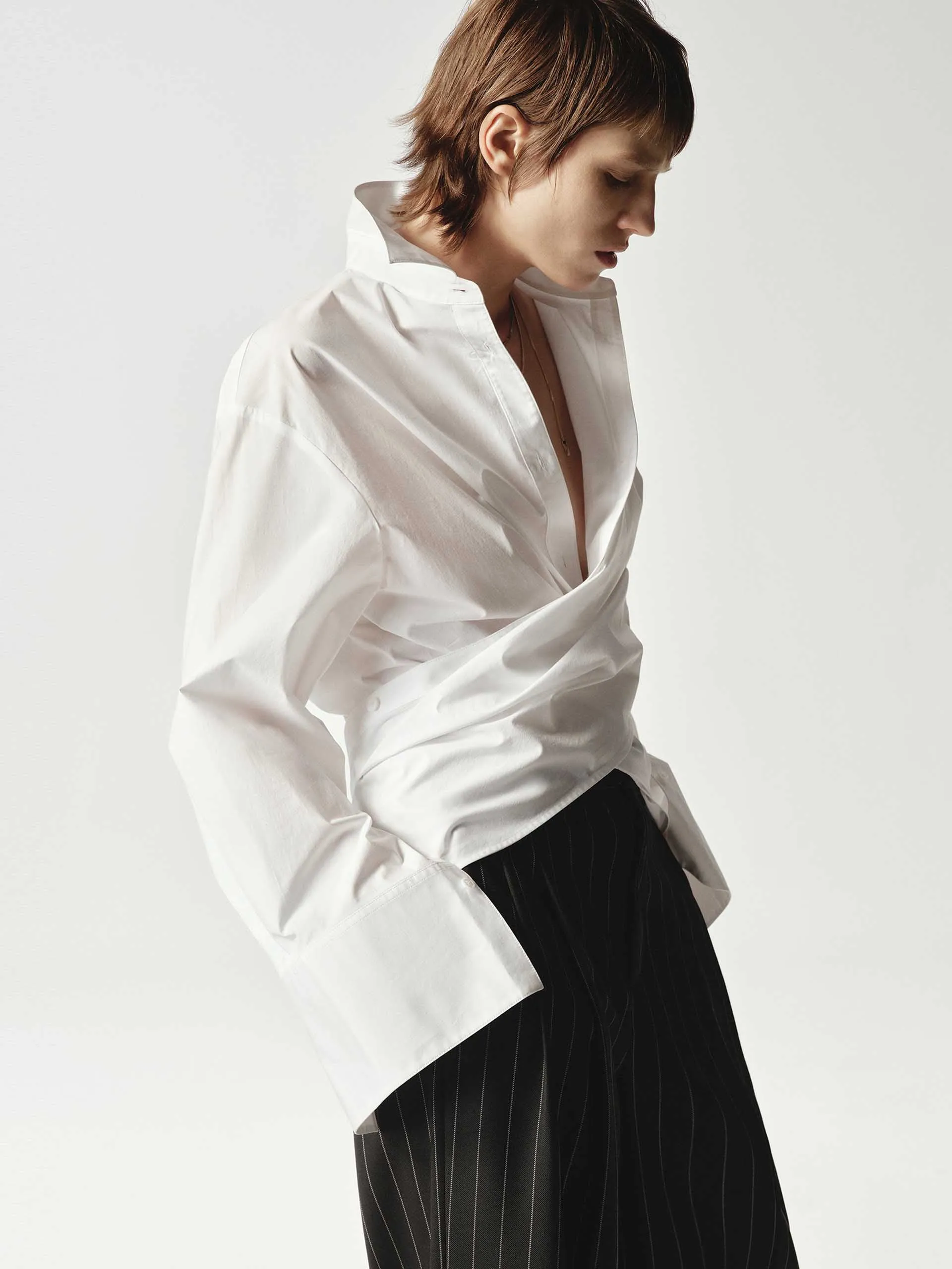 V-neck Cross Front Shirt sold by Mo&Co product image thumbnail 4