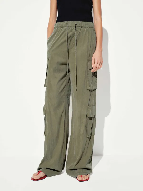 Relaxed Cargo Straight Pants sold by Mo&Co