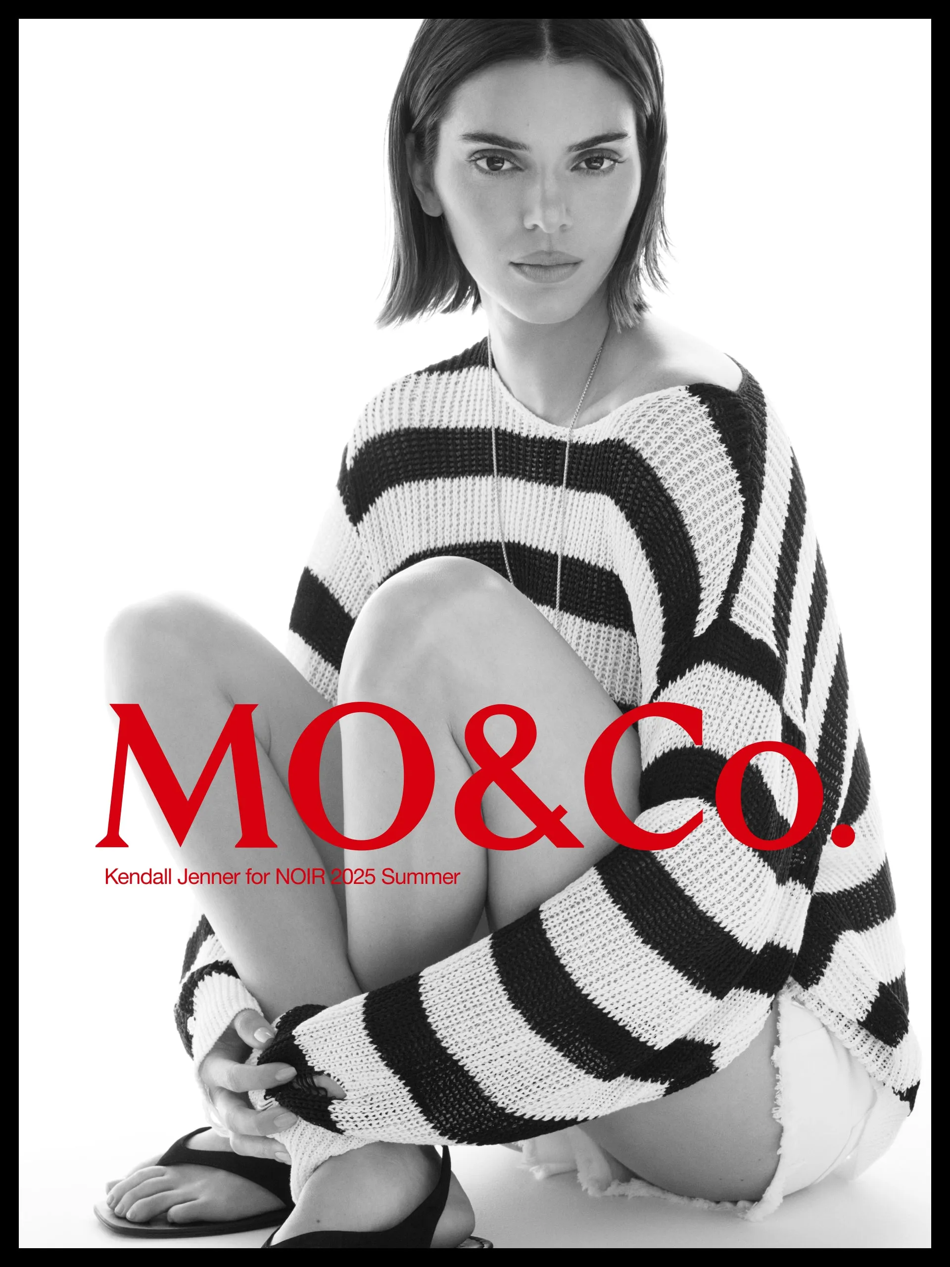 Striped Distressed Knit Sweater sold by Mo&Co