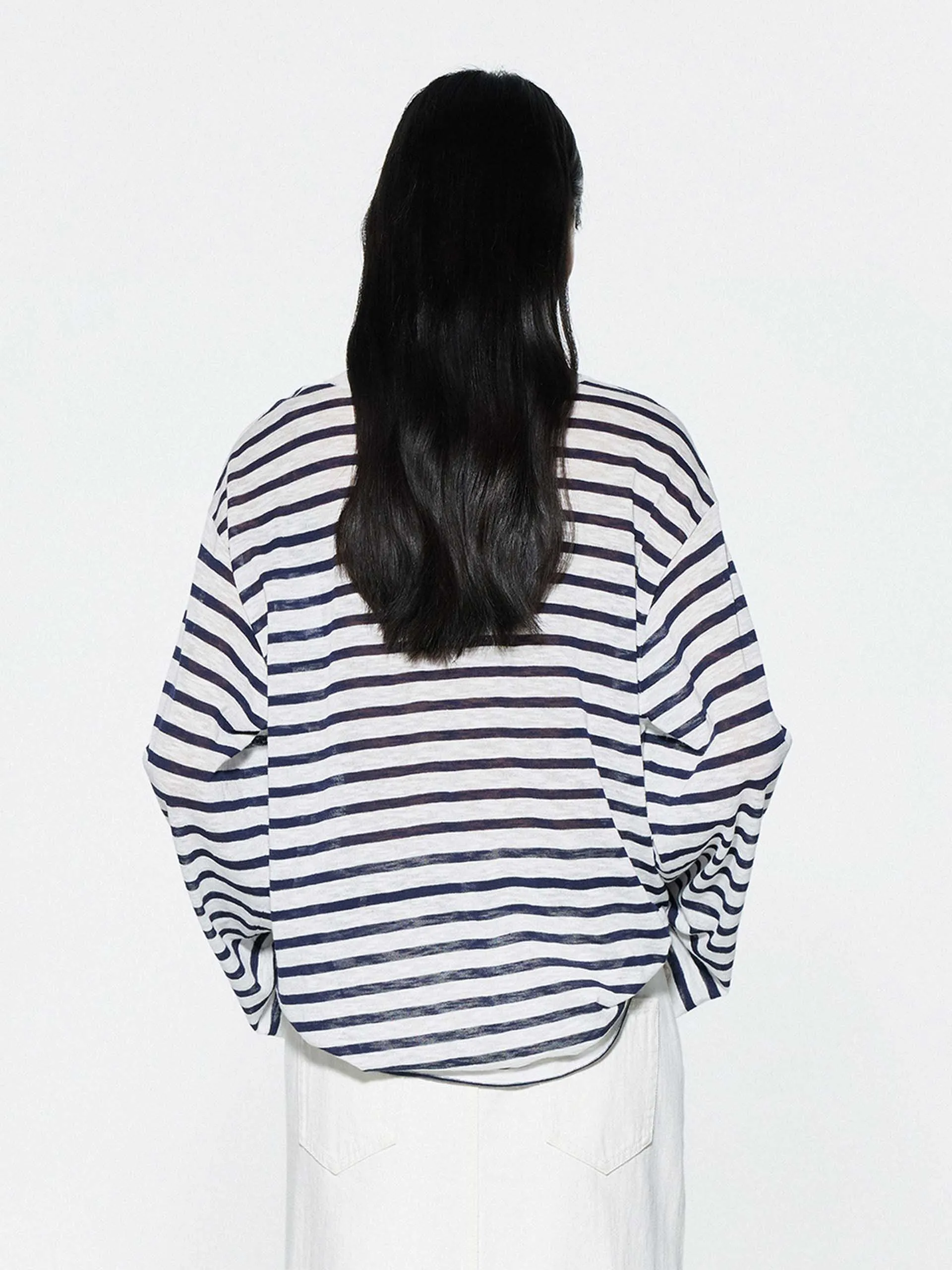 Long Sleeves Striped Sweater sold by Mo&Co product image thumbnail 5