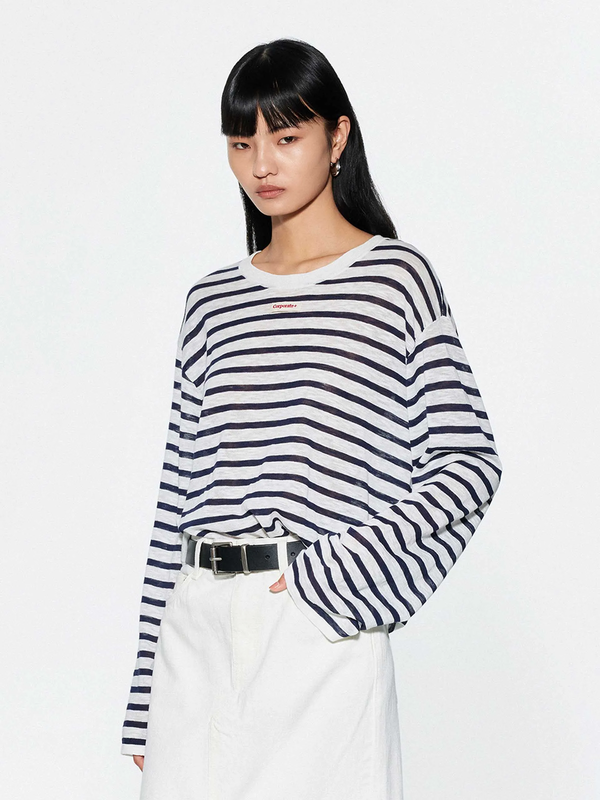 Long Sleeves Striped Sweater sold by Mo&Co product image thumbnail 3