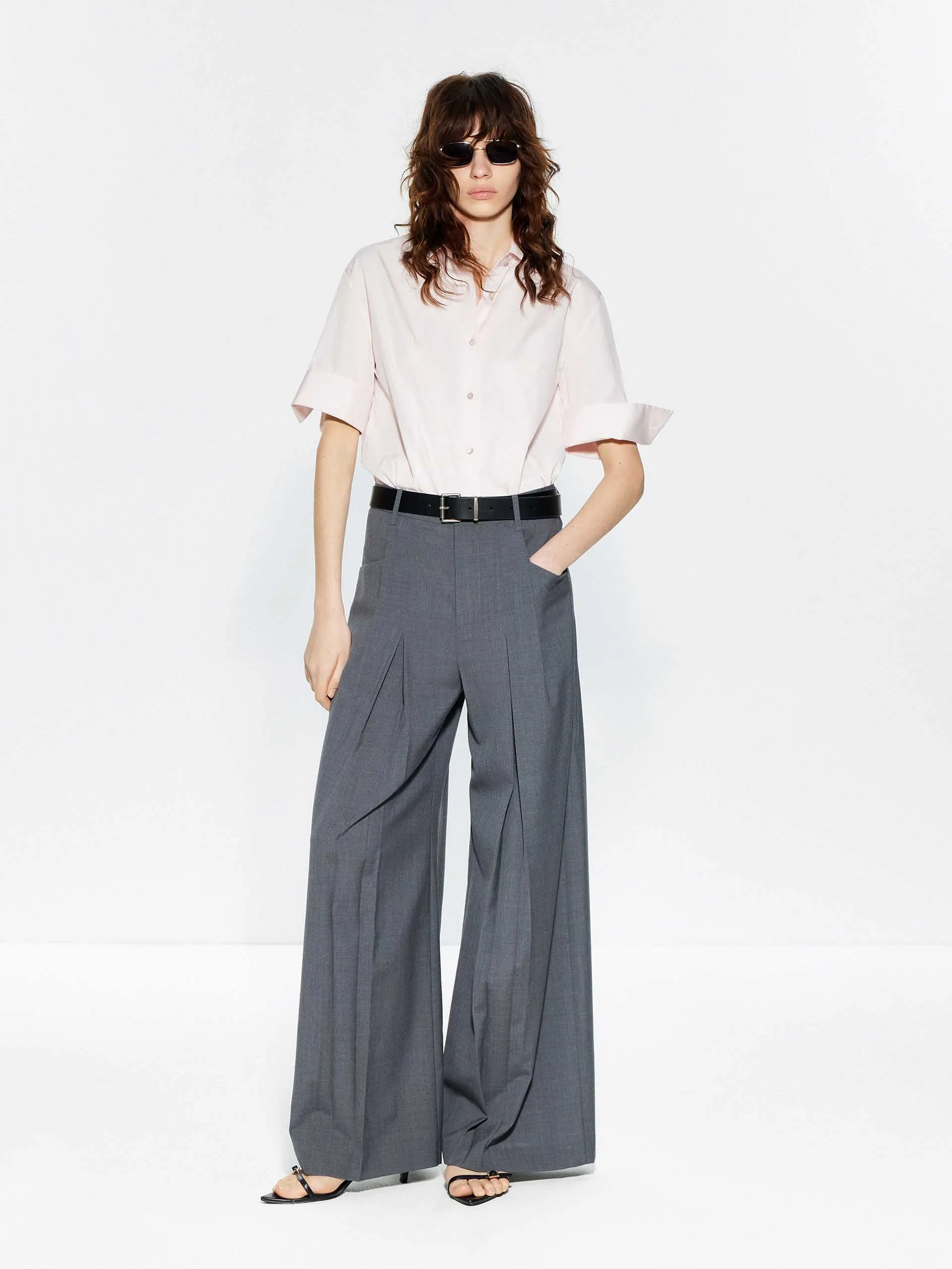Pleated Detail Wide Leg Pants sold by Mo&Co product image thumbnail 2