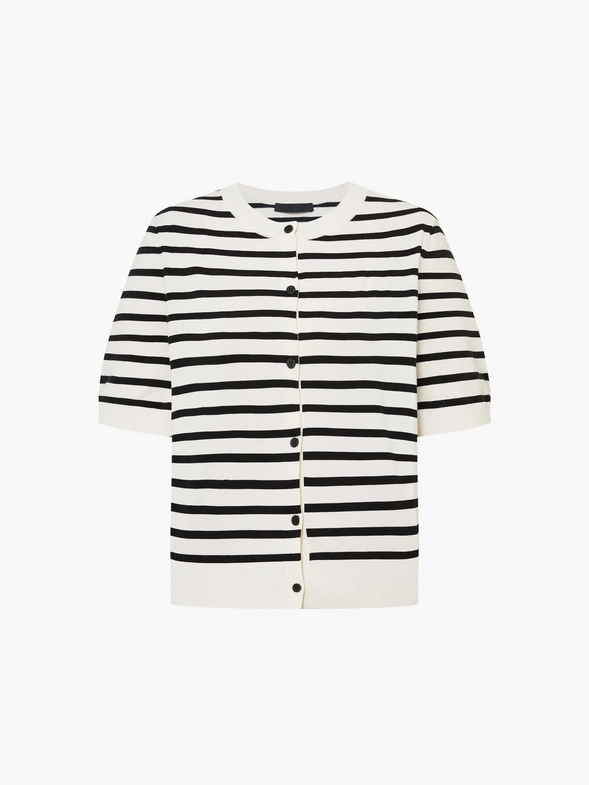 Round Neck Striped Cardigan sold by Mo&Co product image thumbnail 5