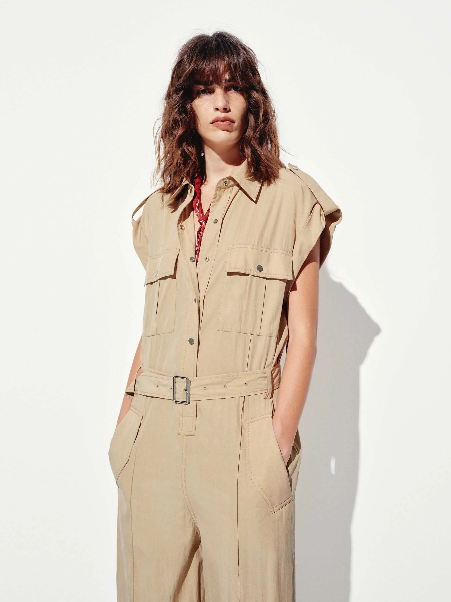 Relaxed Sleeveless Jumpsuit sold by Mo&Co product image thumbnail 4