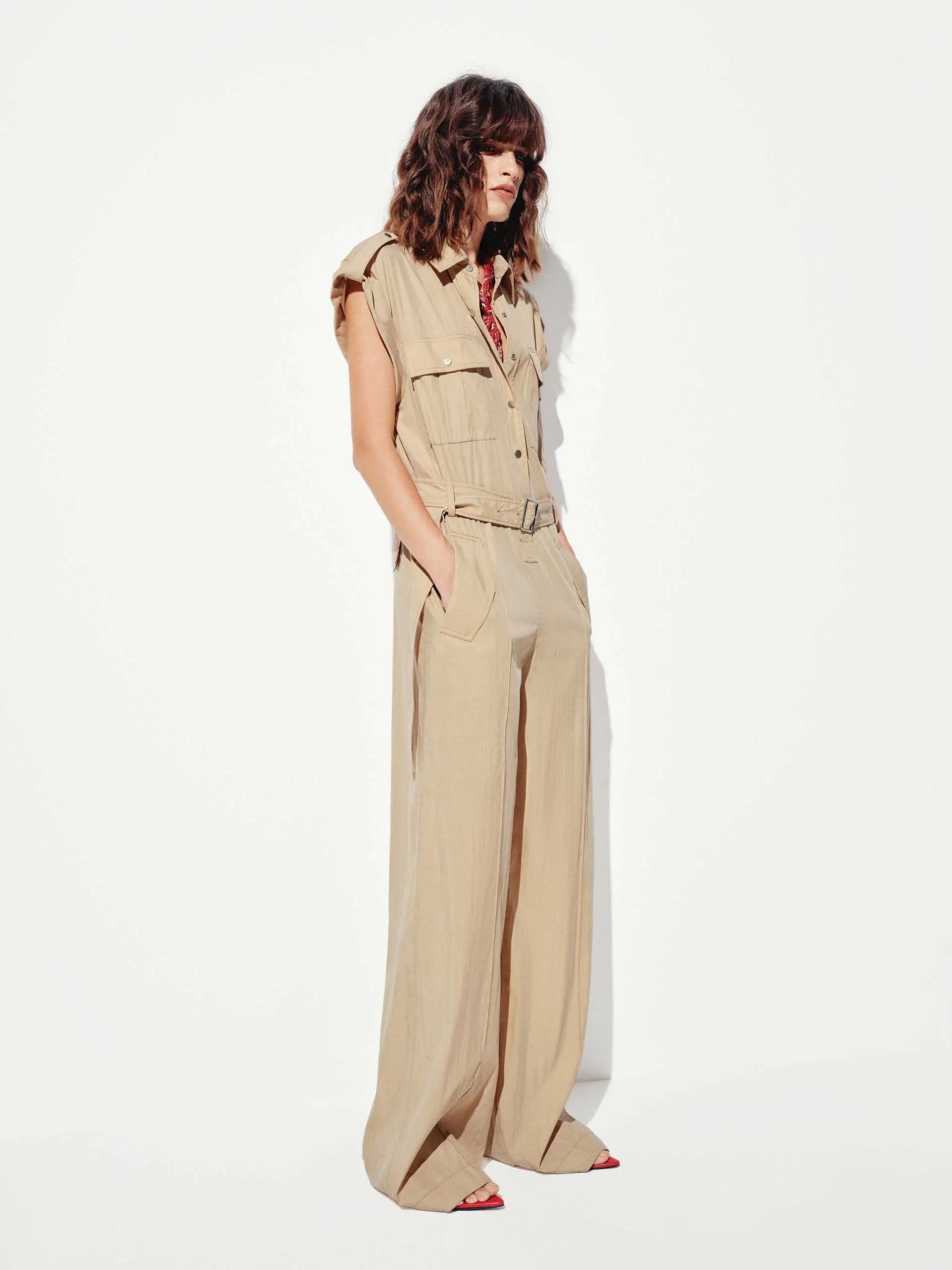 Relaxed Sleeveless Jumpsuit sold by Mo&Co product image thumbnail 2