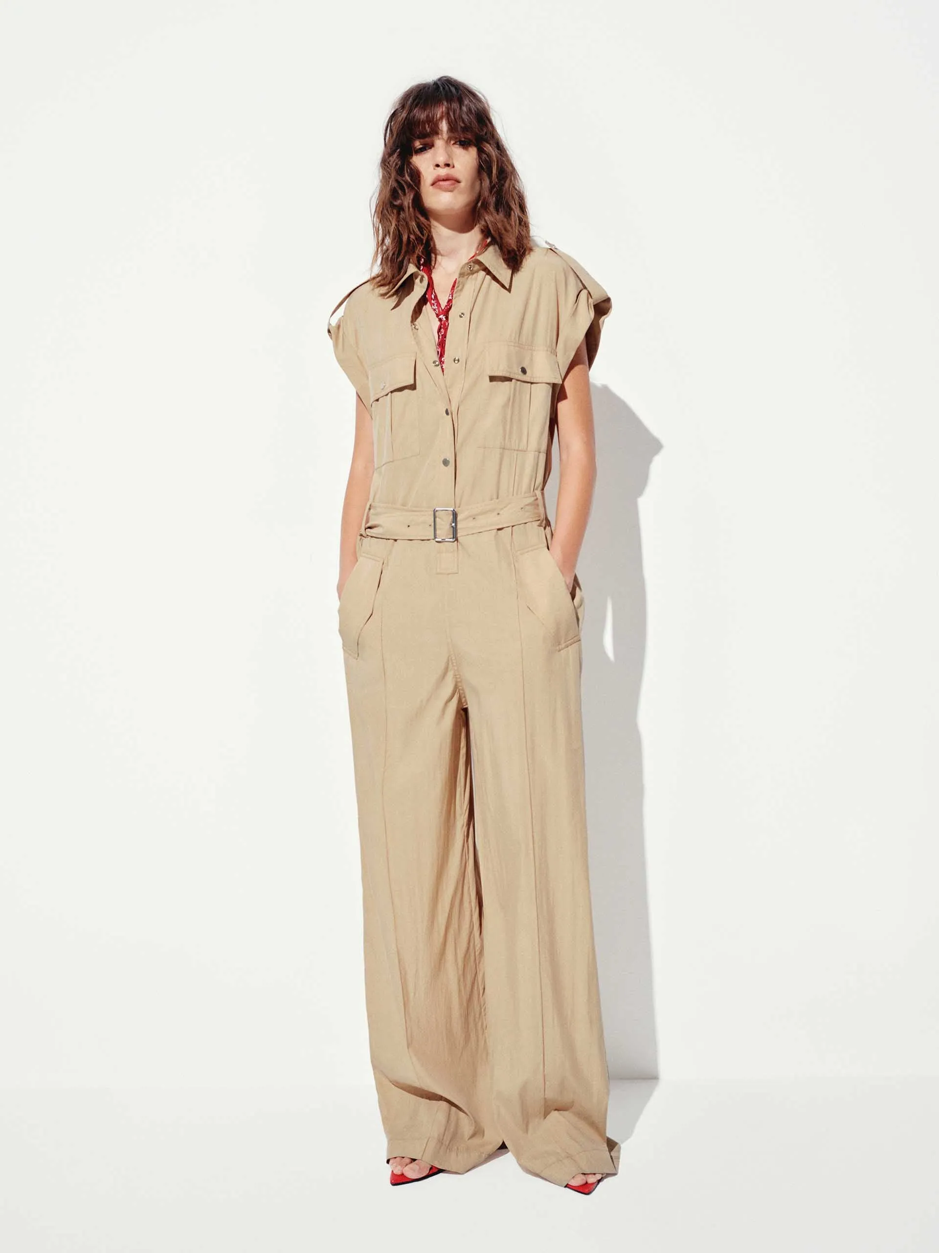 Relaxed Sleeveless Jumpsuit sold by Mo&Co
