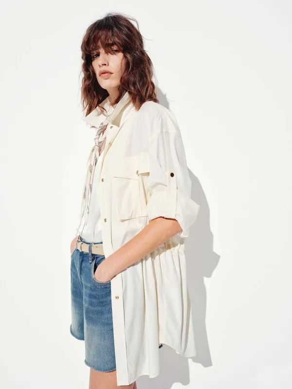 Elastic Waist Cargo Jacket sold by Mo&Co