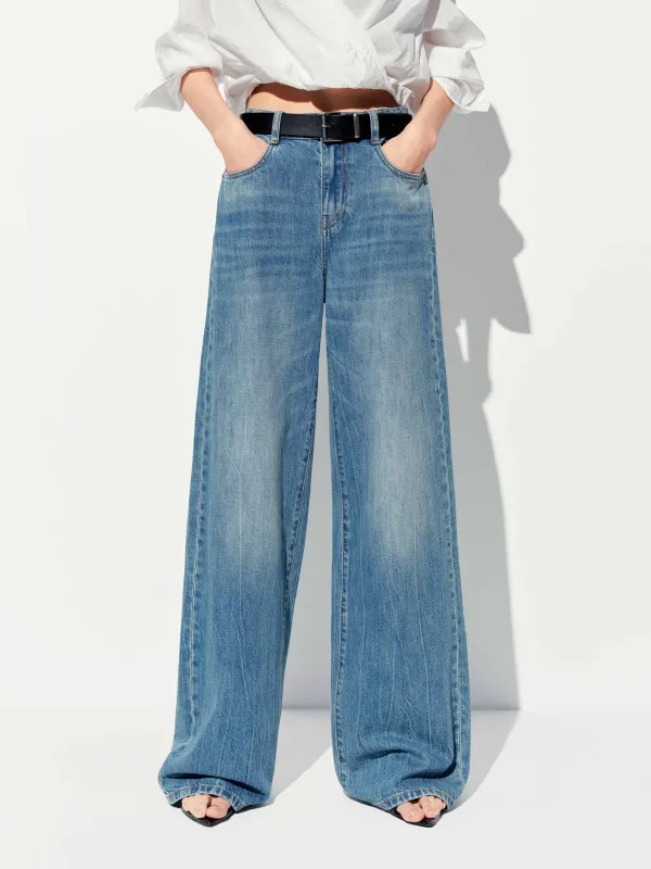 Relaxed Wide Leg Jeans sold by Mo&Co