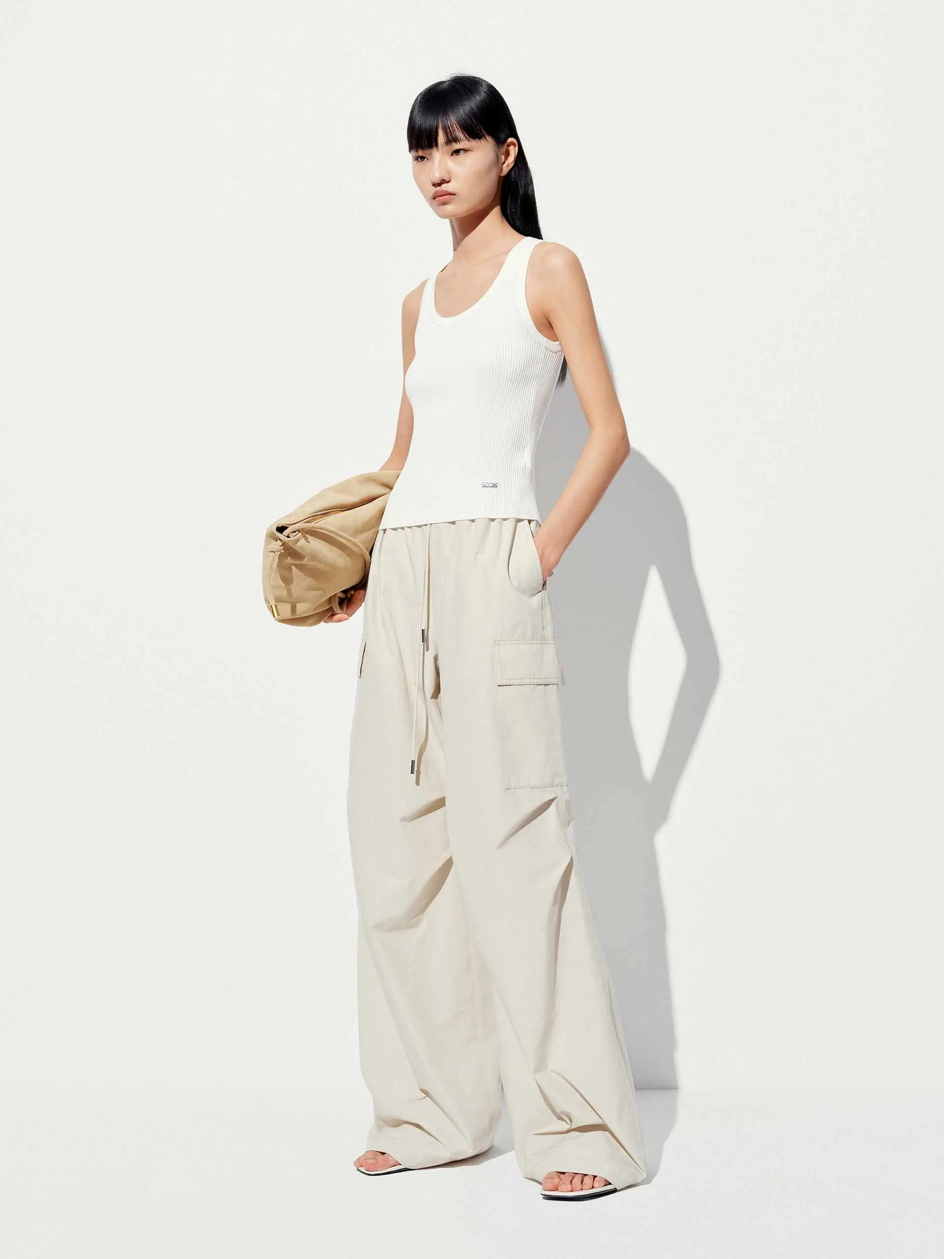 U-neck Cotton Blend Top sold by Mo&Co product image thumbnail 2