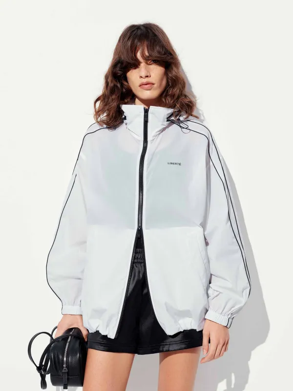 Hooded Zipper Loose Coat sold by Mo&Co