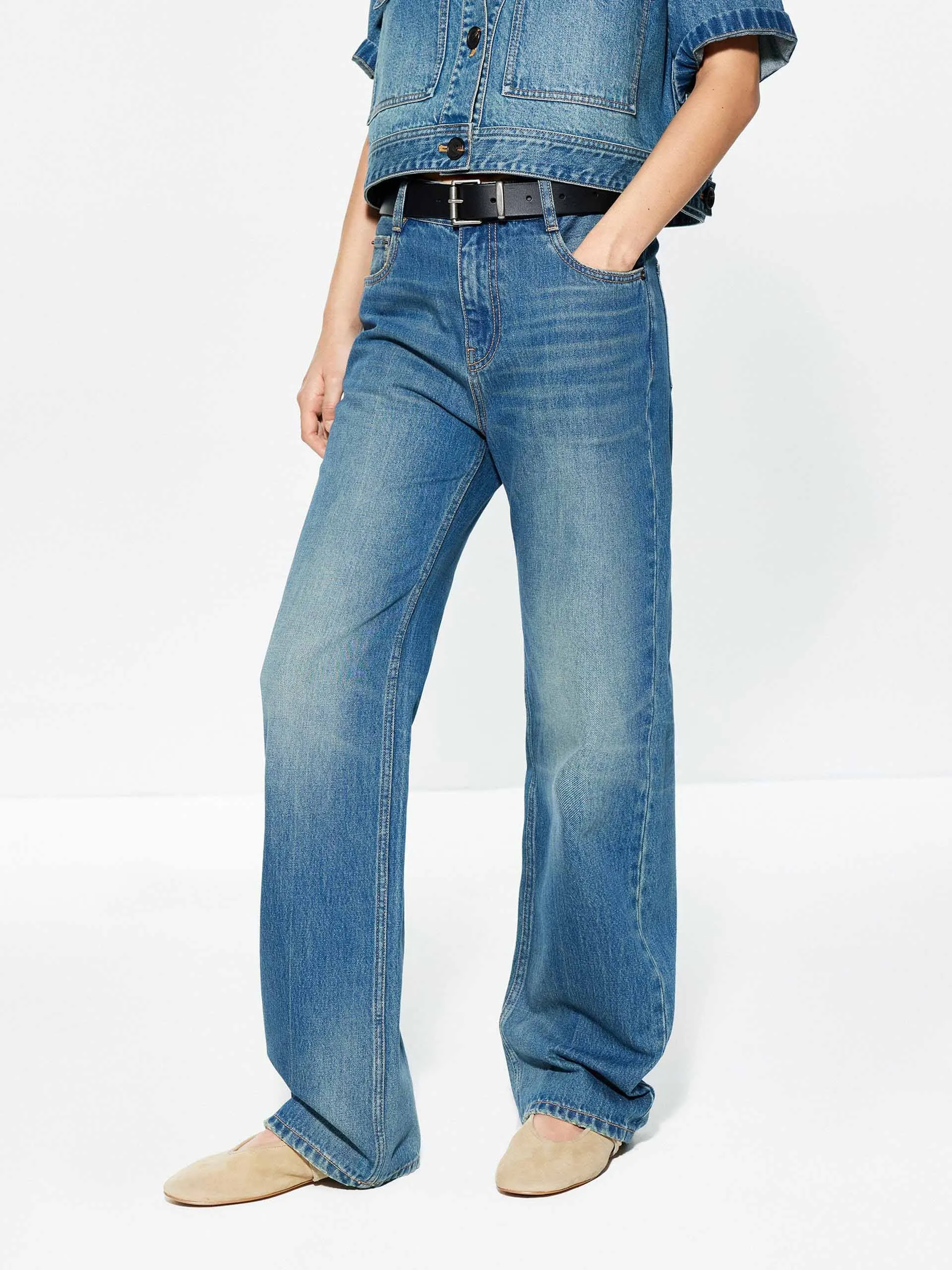 Relaxed Straight Leg Jeans sold by Mo&Co product image thumbnail 3