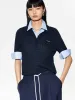 Ribbed Hem Knitted Top sold by Mo&Co