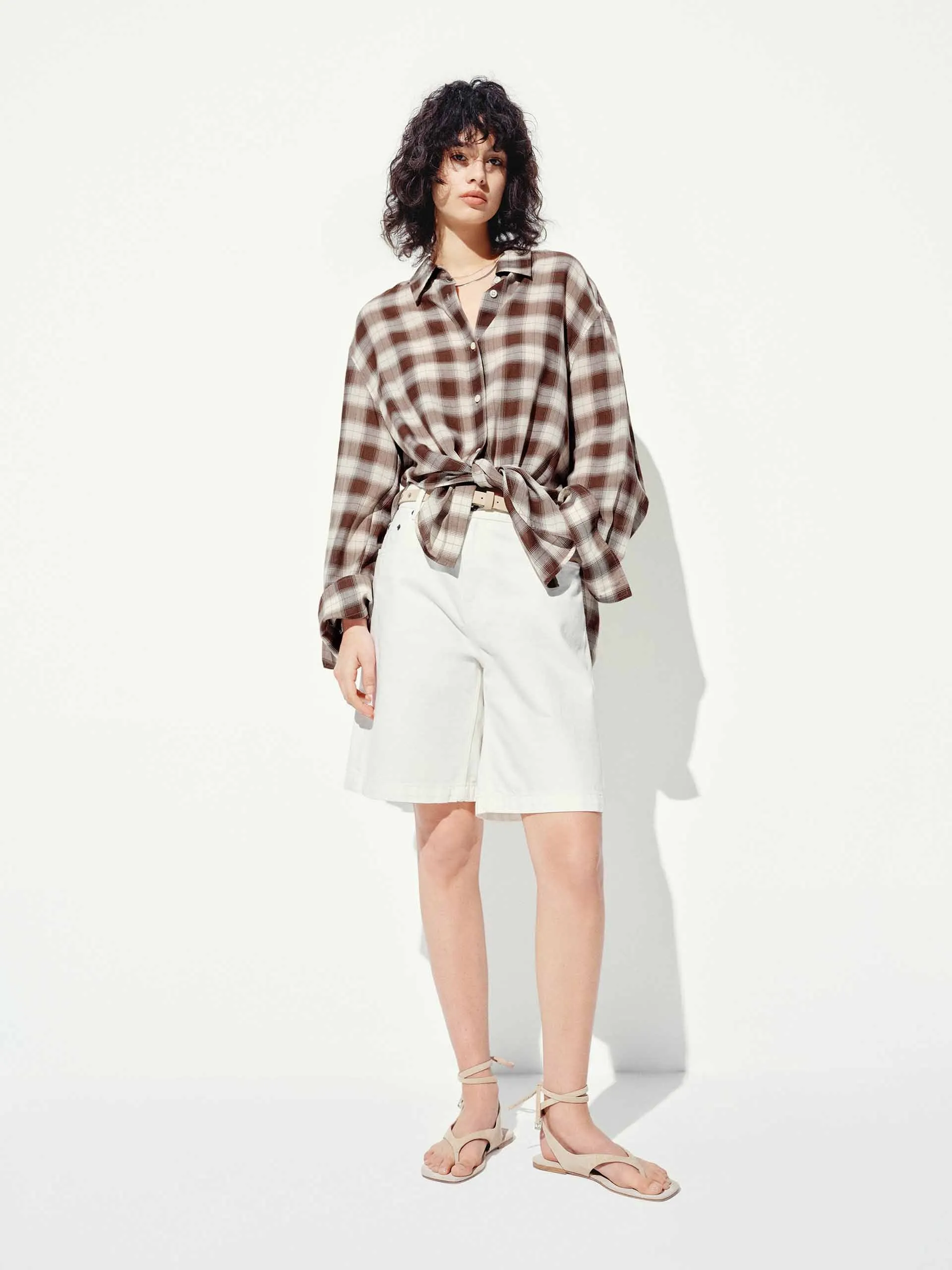 Cotton Straight Loose Shorts sold by Mo&Co product image thumbnail 2