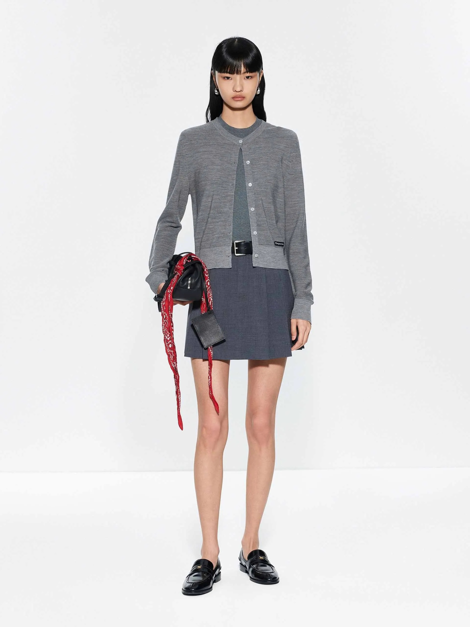 Pleated A-Line Mini Skirt sold by Mo&Co product image thumbnail 2