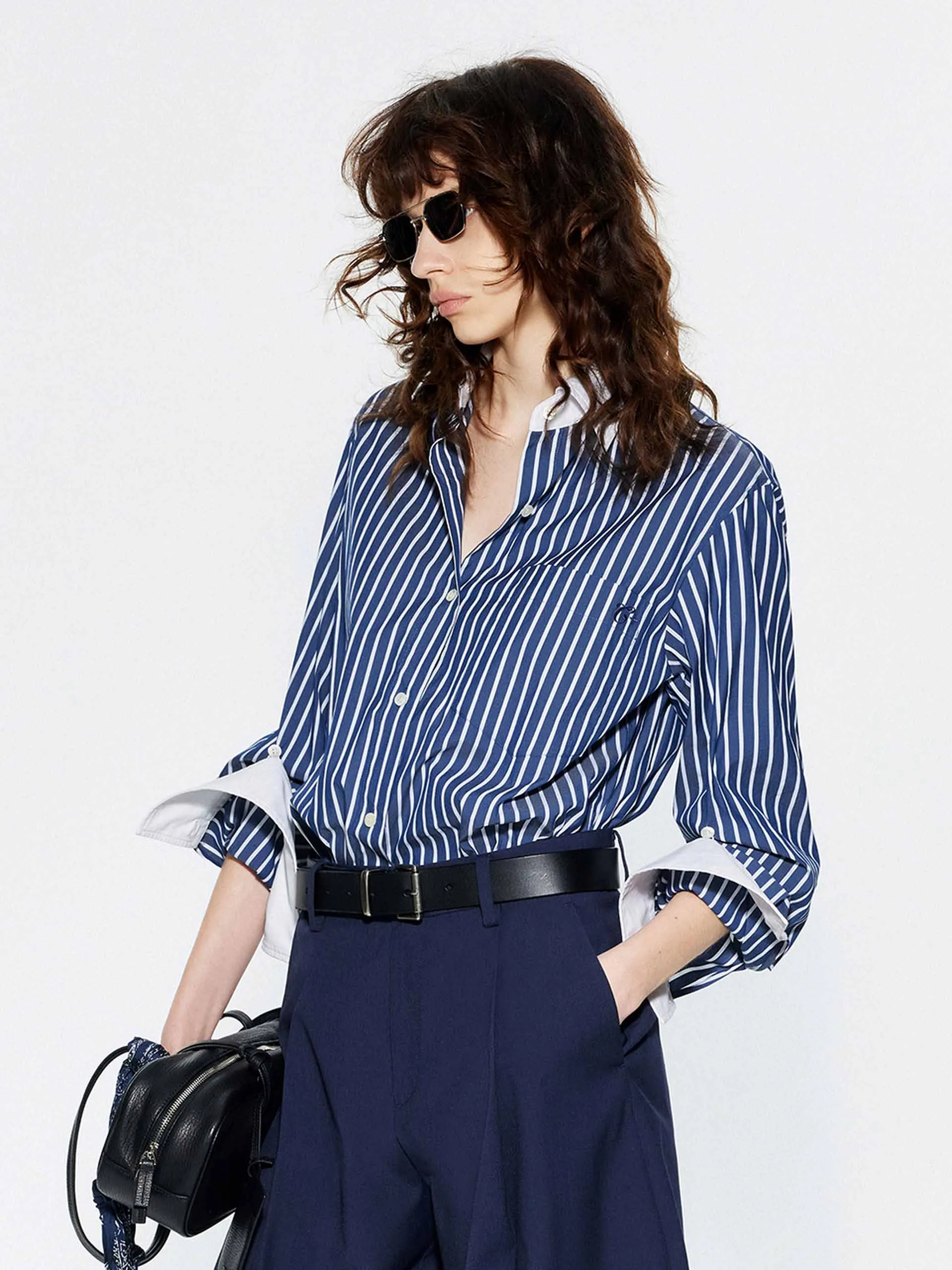 Contrast Striped Shirt sold by Mo&Co product image thumbnail 3