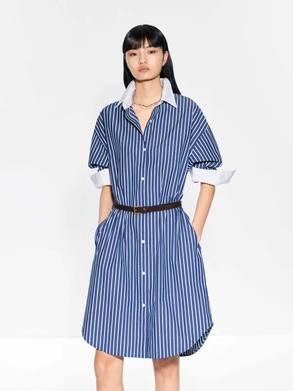 Include Belt Striped Dress sold by Mo&Co