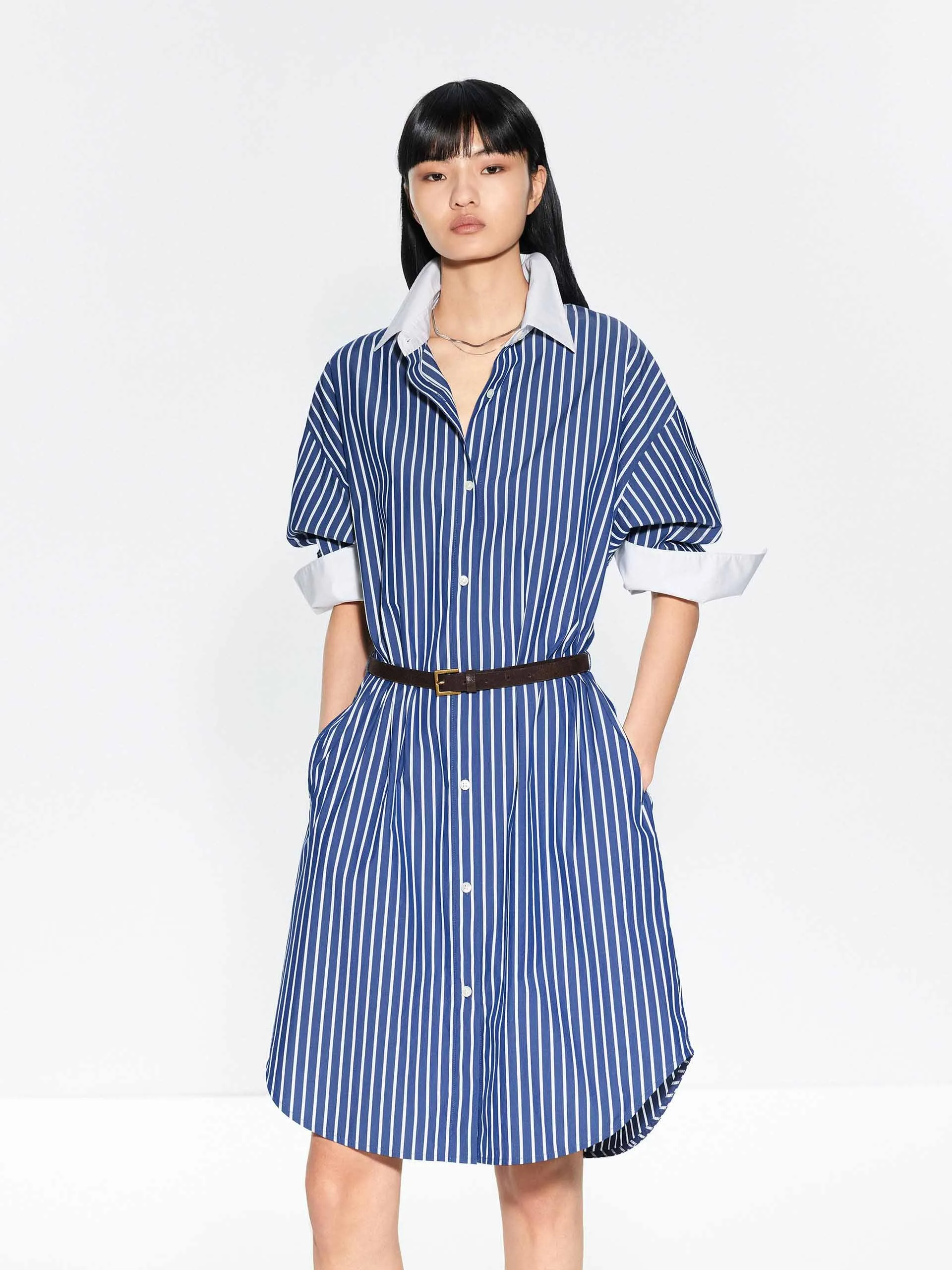 Include Belt Striped Dress sold by Mo&Co