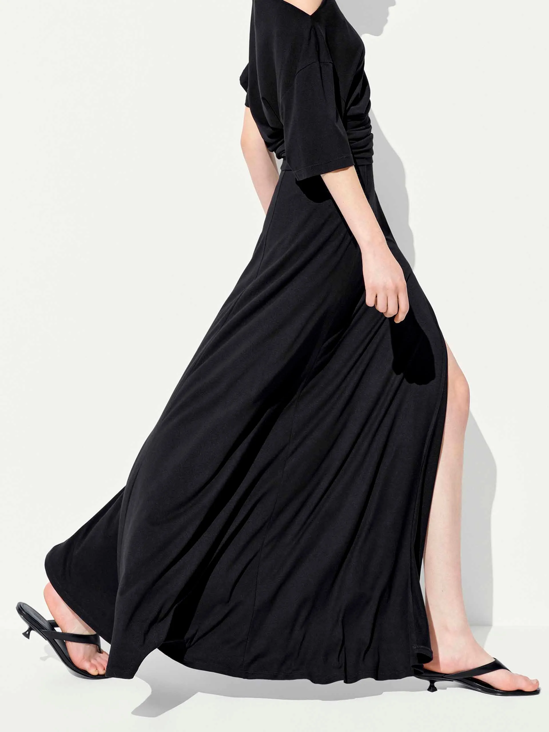 A-line Side Slit Maxi Skirt sold by Mo&Co product image thumbnail 5