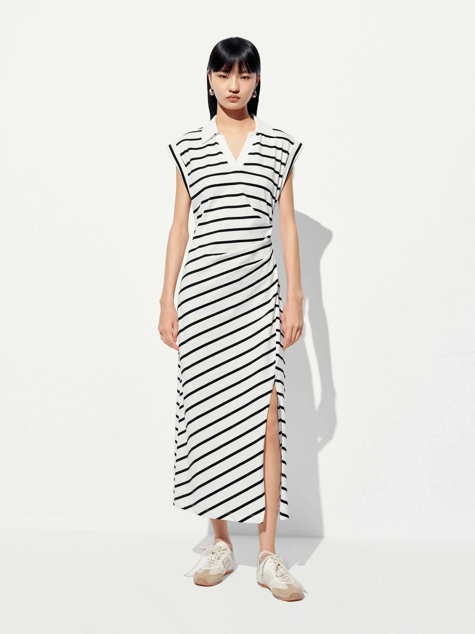 Sleeveless Striped Midi Dress sold by Mo&Co
