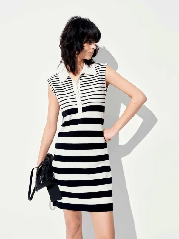 Cotton Blend Striped Dress sold by Mo&Co