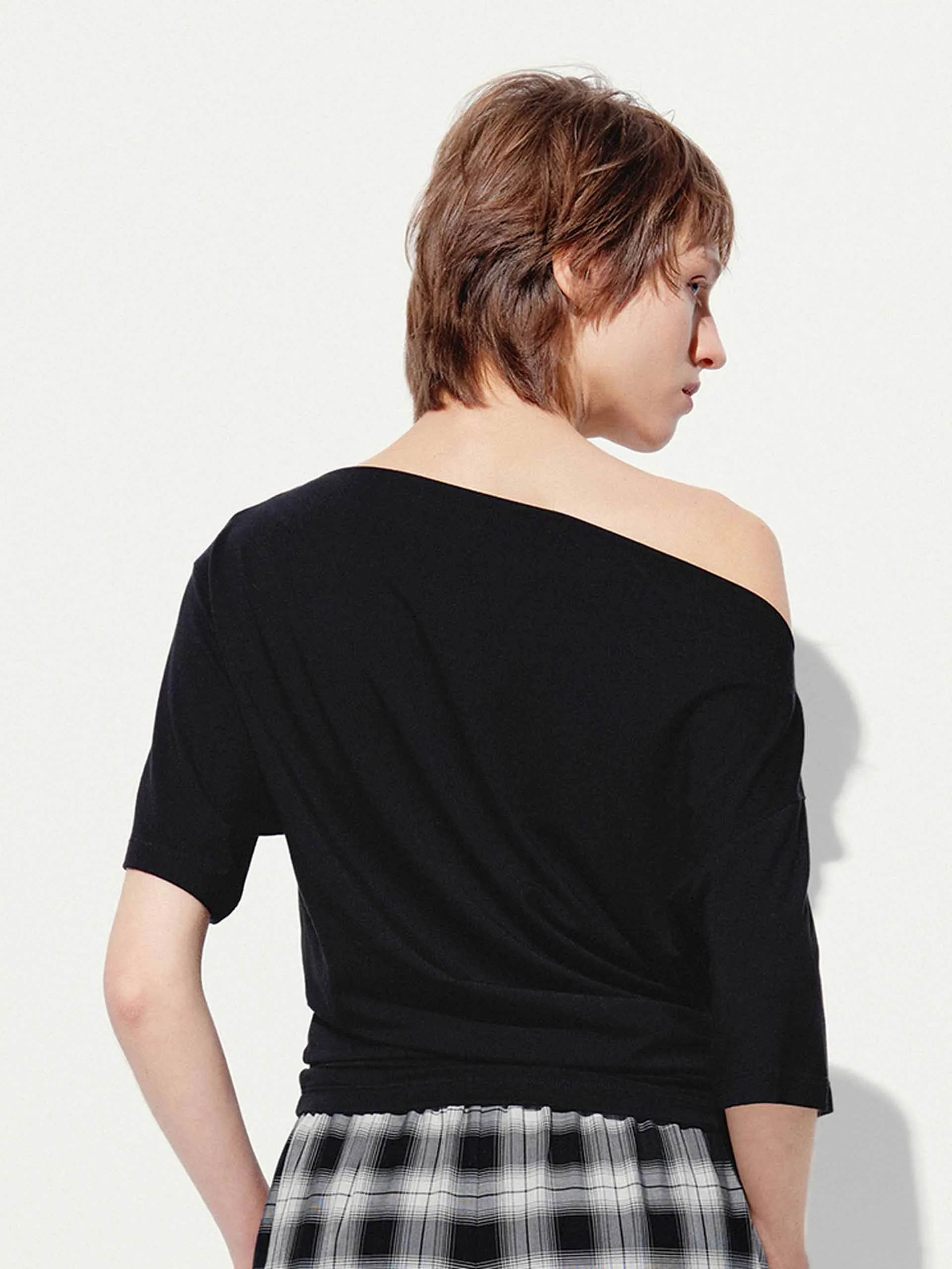 One Shoulder Short Length Blouse sold by Mo&Co product image thumbnail 4