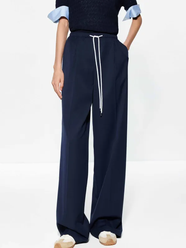 Drawstring Straight Cut Trousers sold by Mo&Co