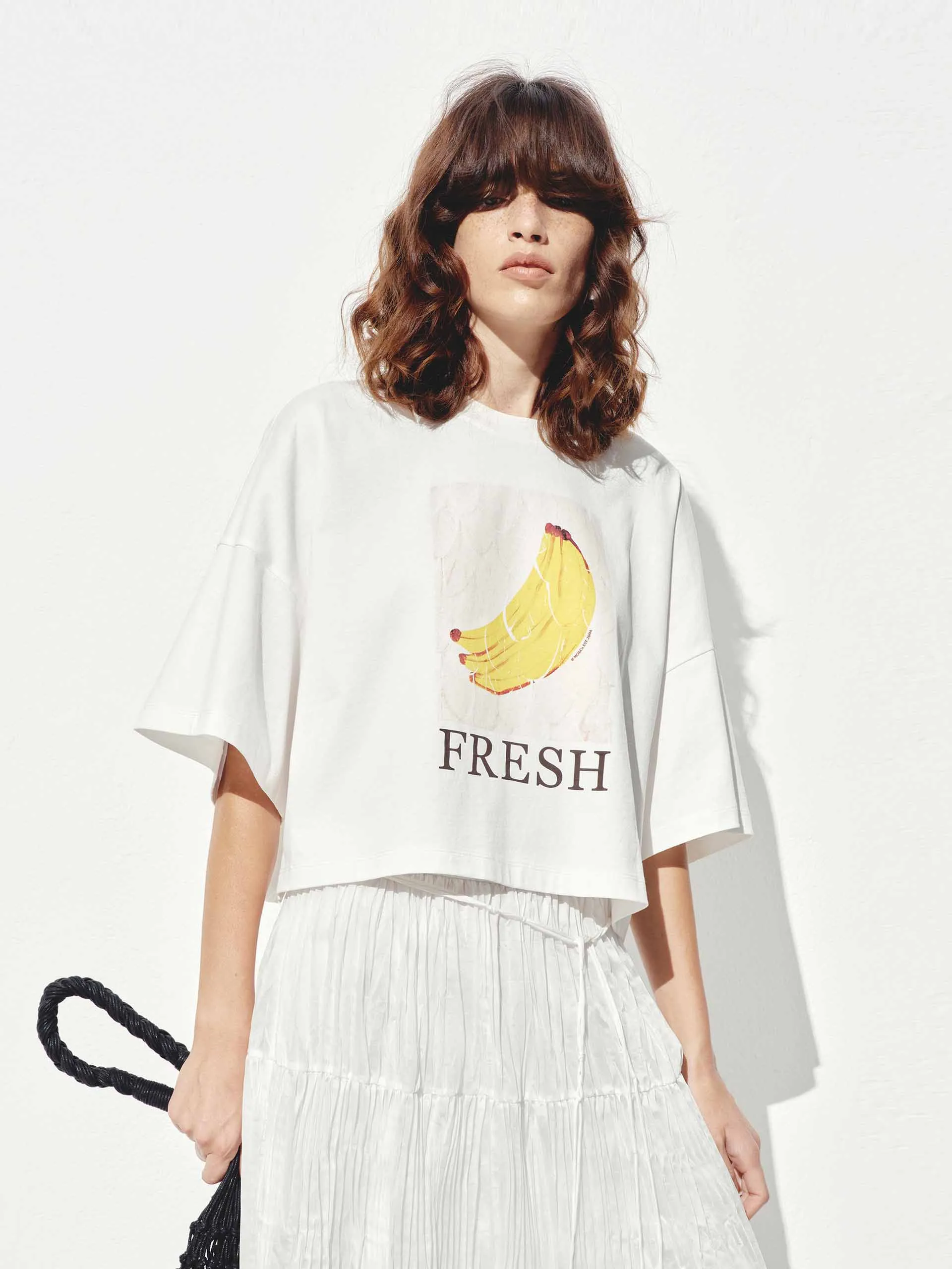 Cotton Printed Short T-shirt sold by Mo&Co