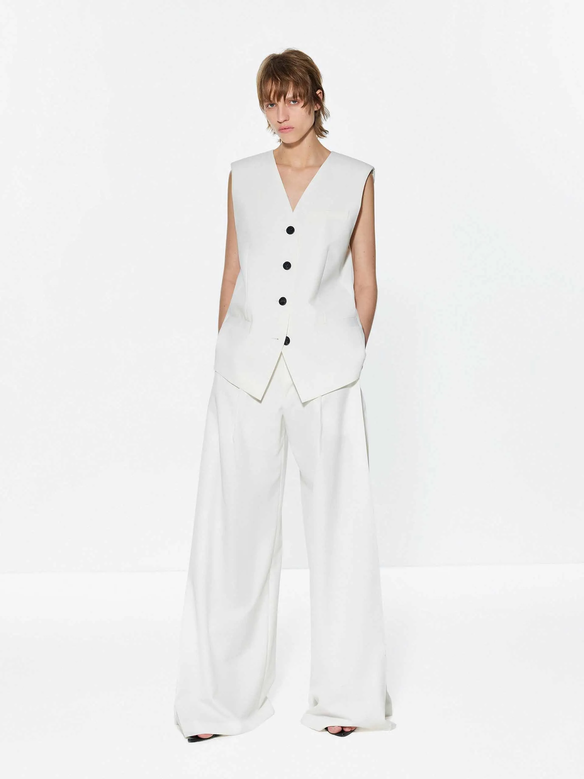 V-neck Sleeveless Waistcoat sold by Mo&Co product image thumbnail 2