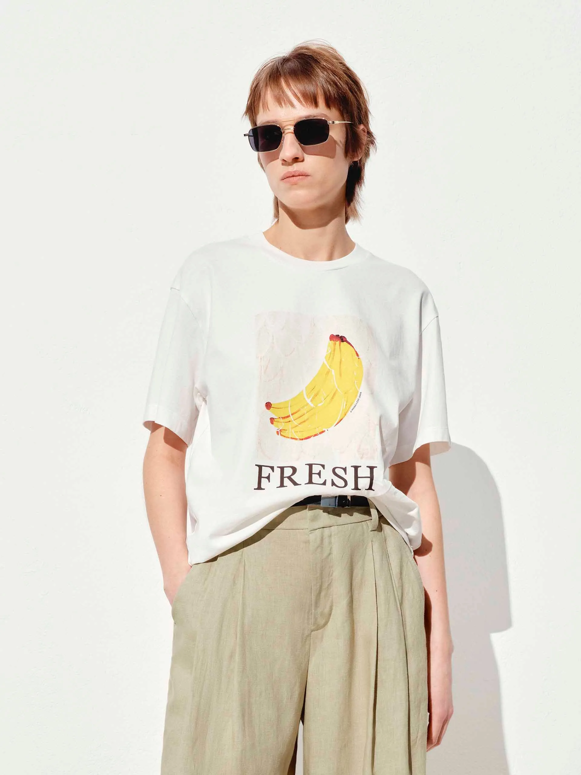 Fruit Print Cotton T-shirt sold by Mo&Co