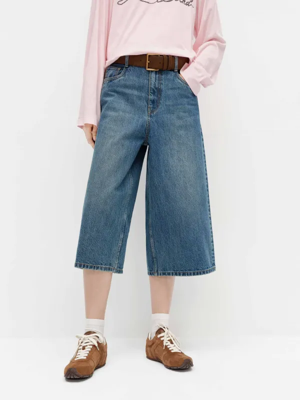 Cotton Midi Length Shorts sold by Mo&Co