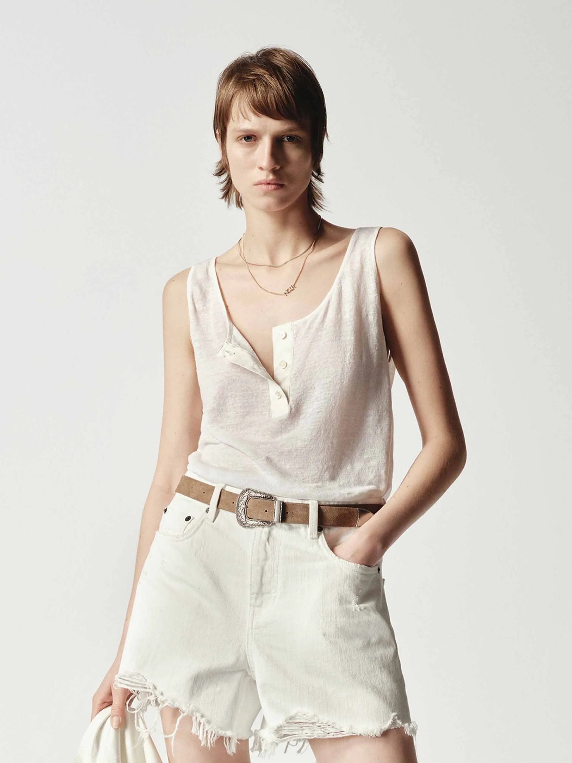 Cotton Linen Tank Top sold by Mo&Co product image thumbnail 2