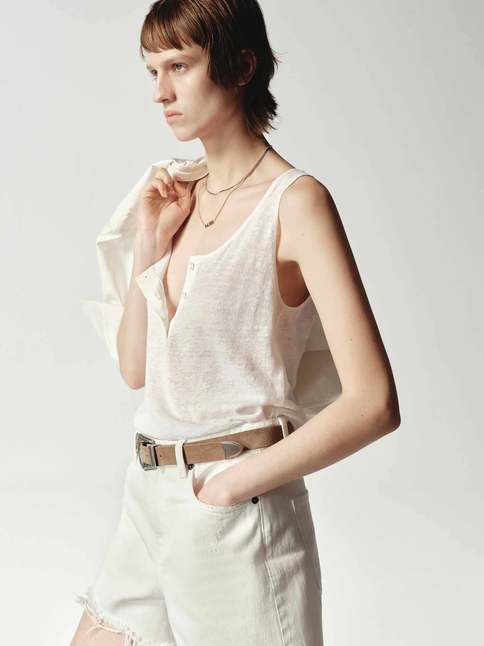 Cotton Linen Tank Top sold by Mo&Co product image thumbnail 4