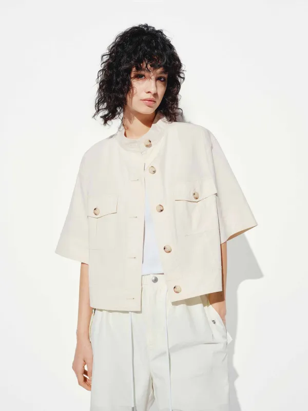 Cargo Style Cropped Jacket sold by Mo&Co