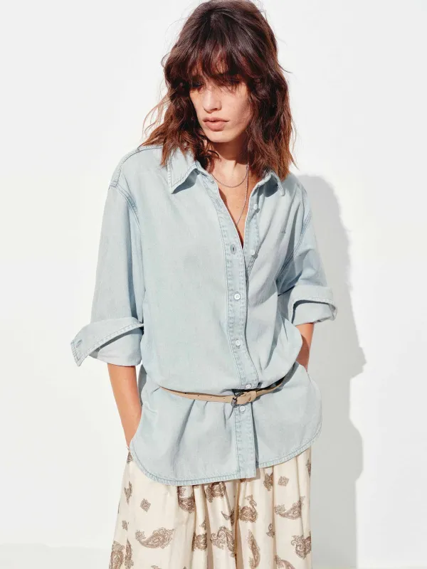 Long Sleeves Denim Shirt sold by Mo&Co