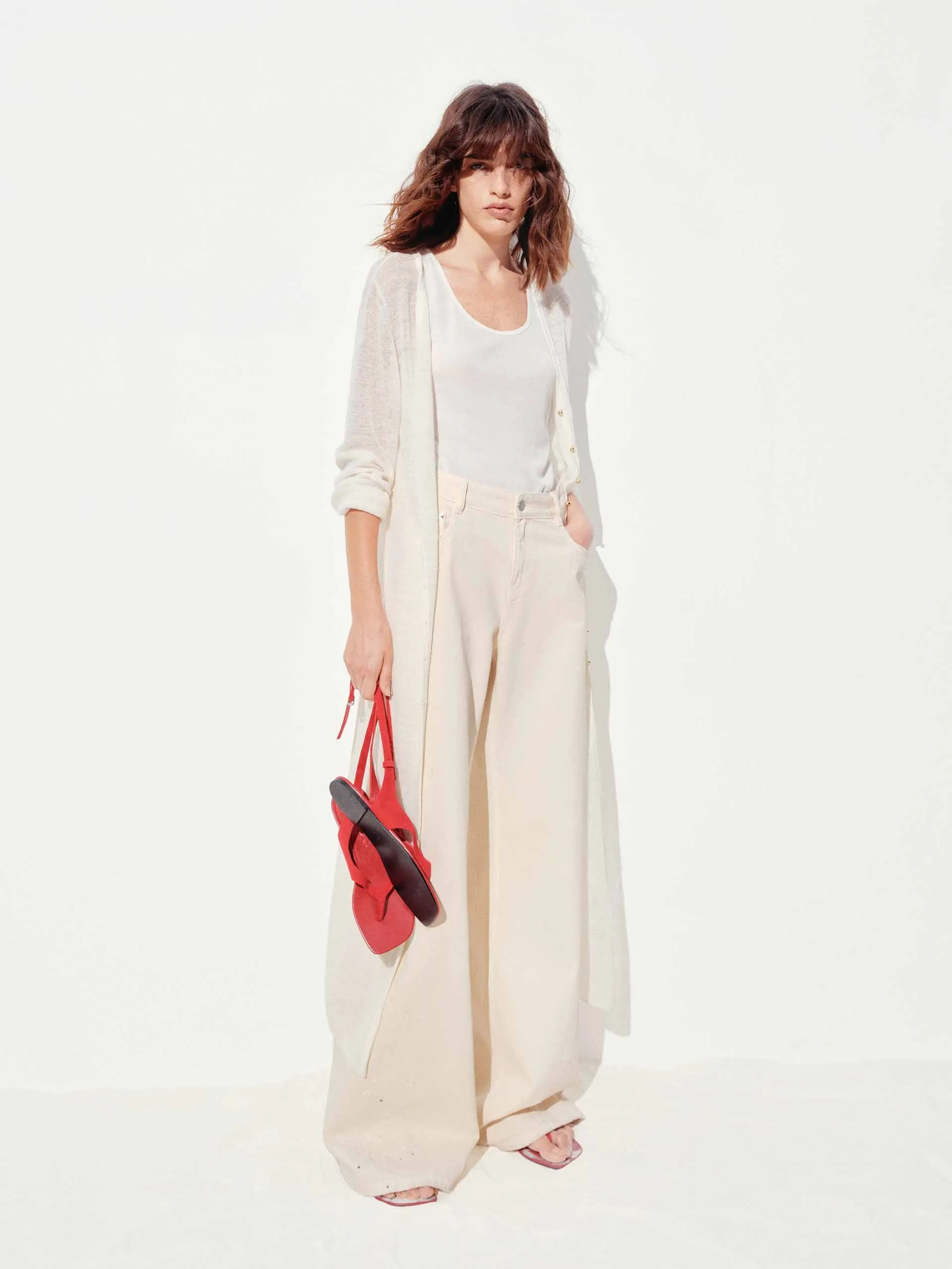 Lightweight Longline Knit Cardigan sold by Mo&Co product image thumbnail 2