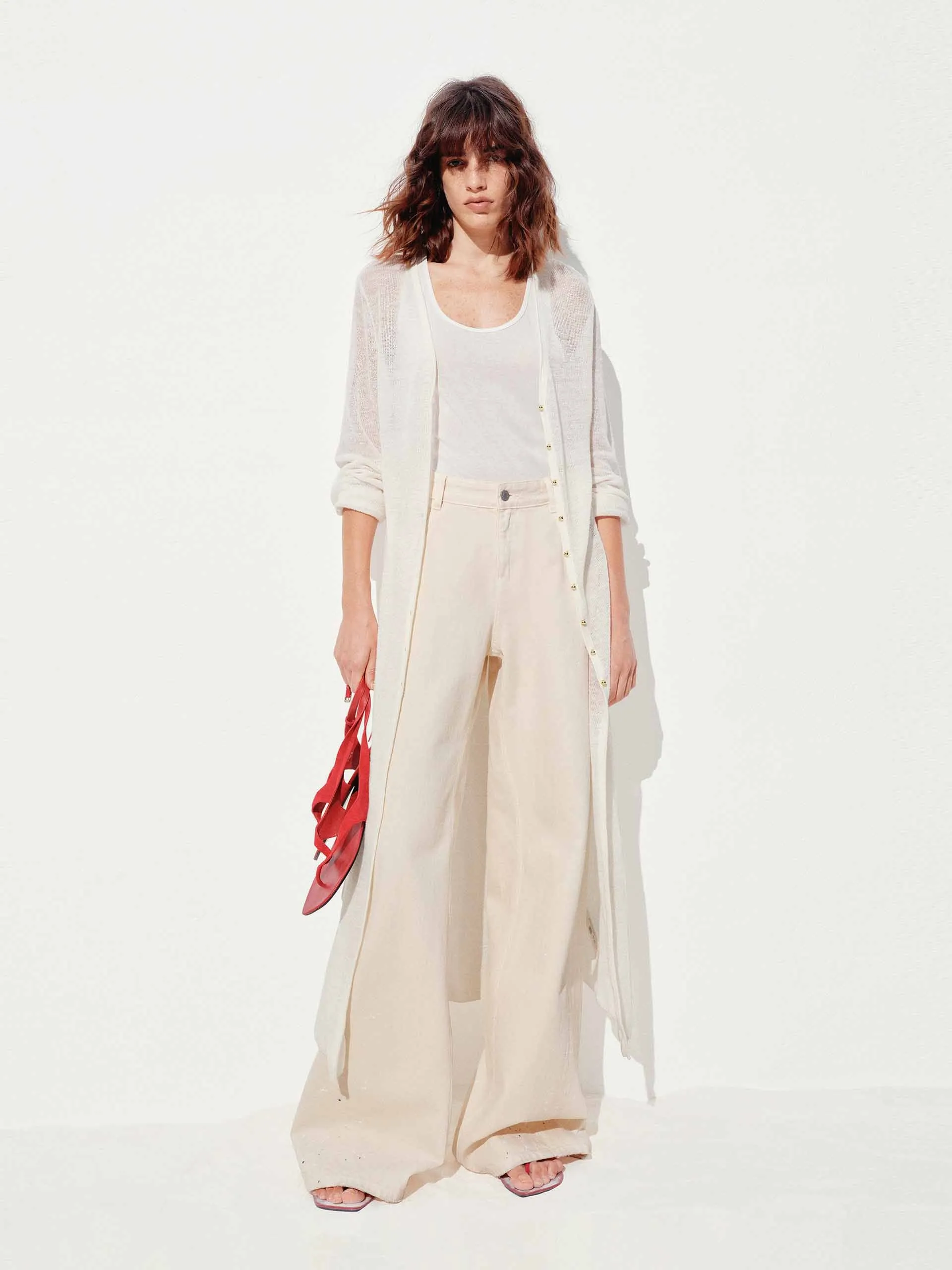 Lightweight Longline Knit Cardigan sold by Mo&Co