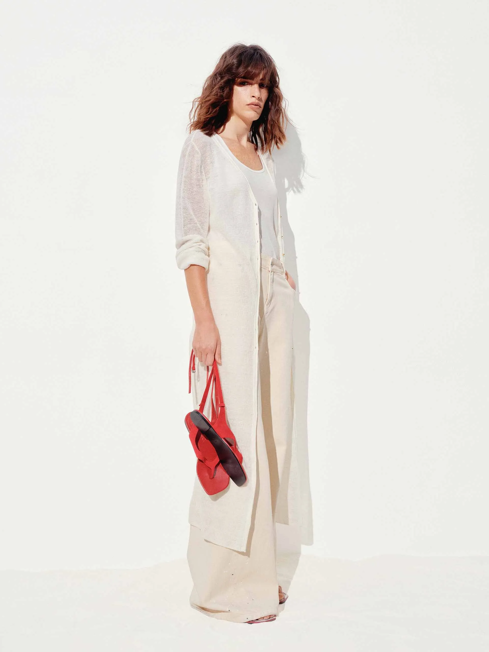 Lightweight Longline Knit Cardigan sold by Mo&Co product image thumbnail 3