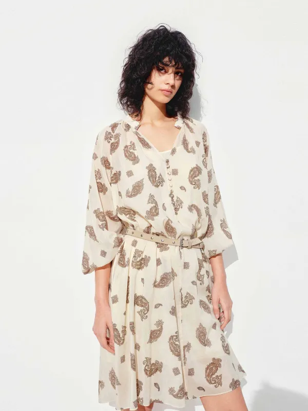V-neck Loose Flowy Dress made by Mo&Co