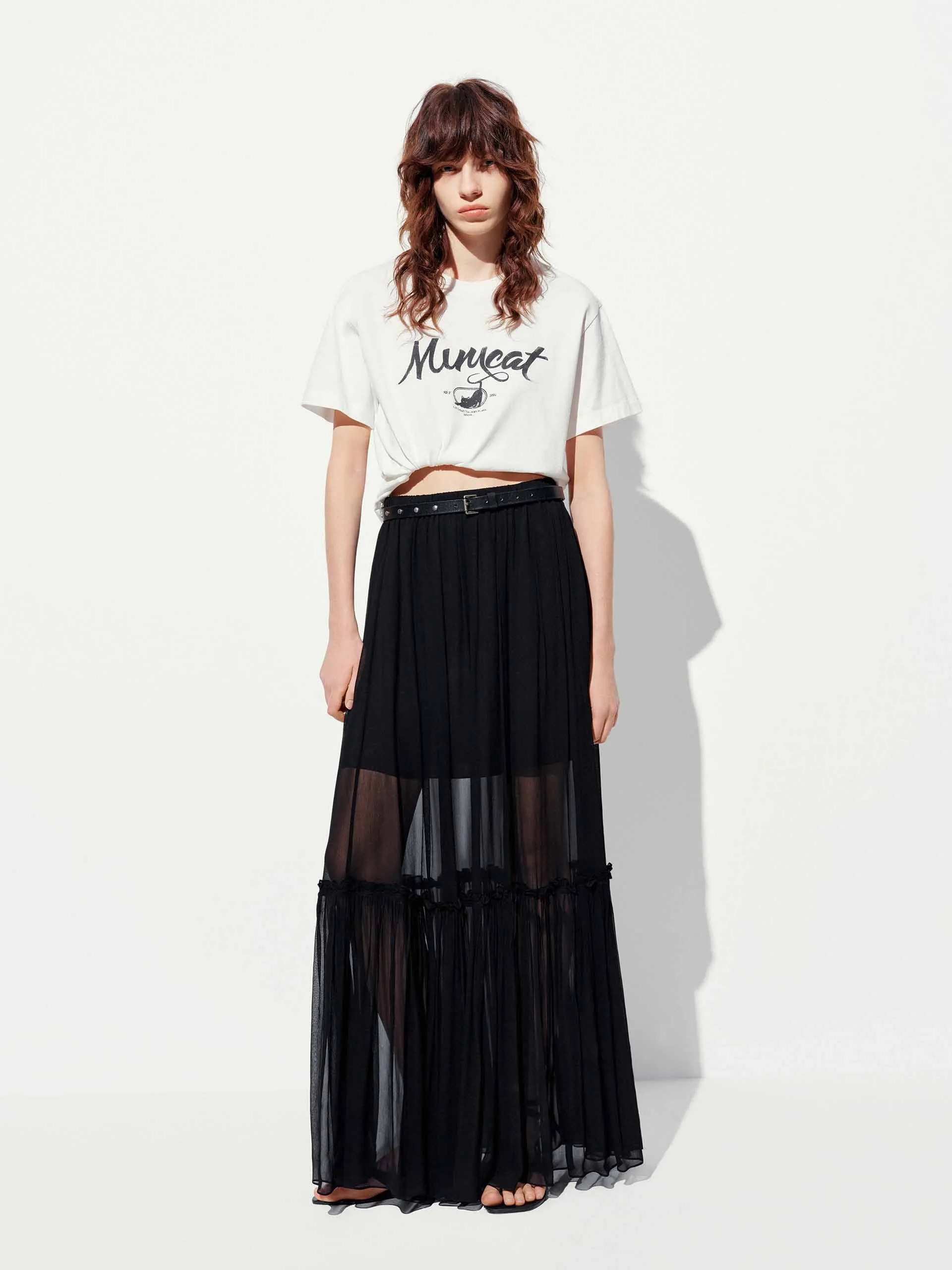 Paneled Tulle Maxi Skirt sold by Mo&Co product image thumbnail 2