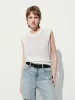 Round Neck Sleeveless Top sold by Mo&Co