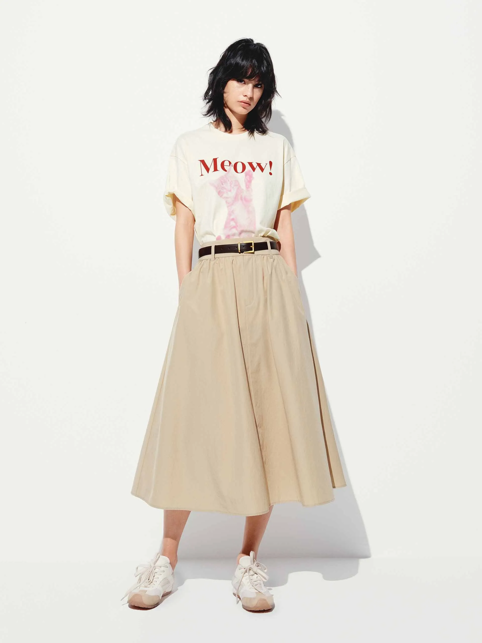 Cat Printed Cotton T-shirt sold by Mo&Co product image thumbnail 2